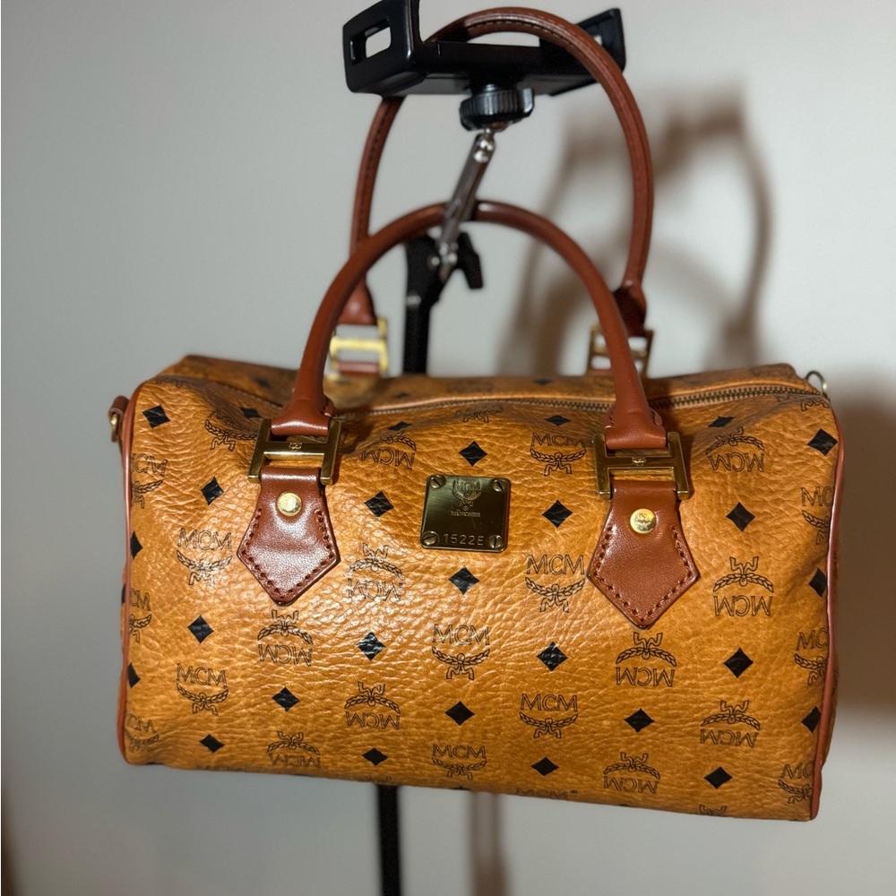 Beautiful MCM Visetos Boston Bag German Version